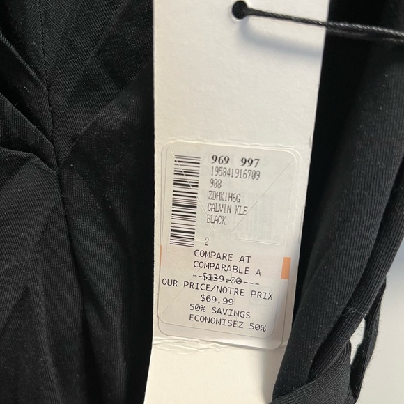 Calvin Klein knee length short sleeve black dress - Picture 5 of 6